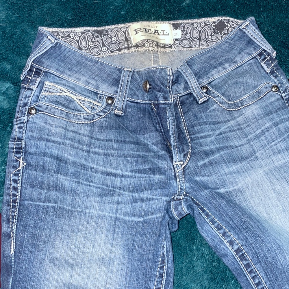 Blue Bootcut Jeans. 27R and 27L
